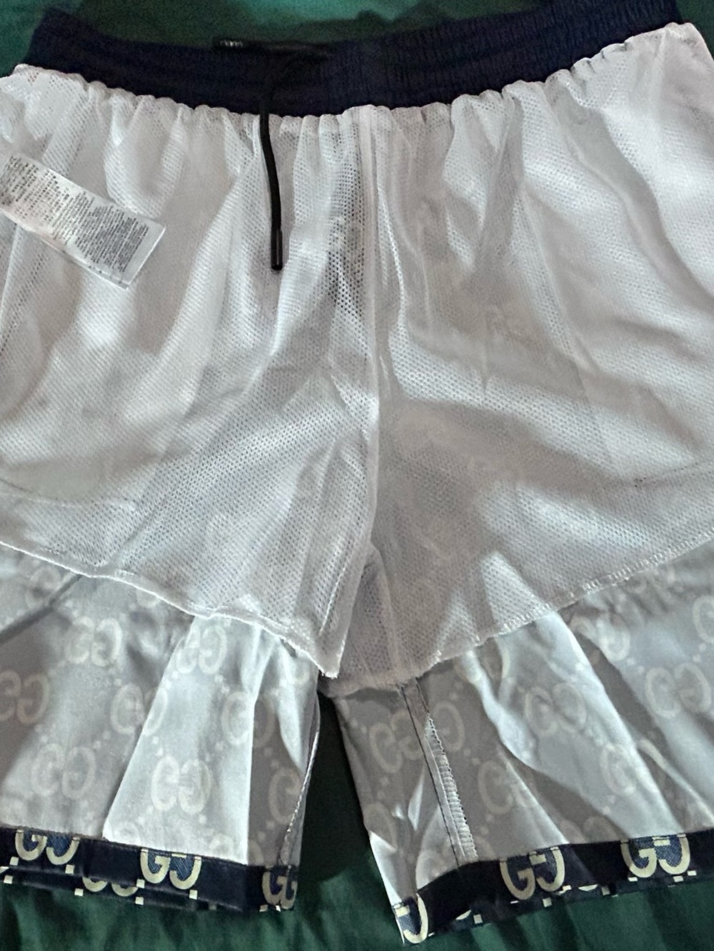 Gucci Navy and White GG Monogram swim trunks - Picture 3 of 6